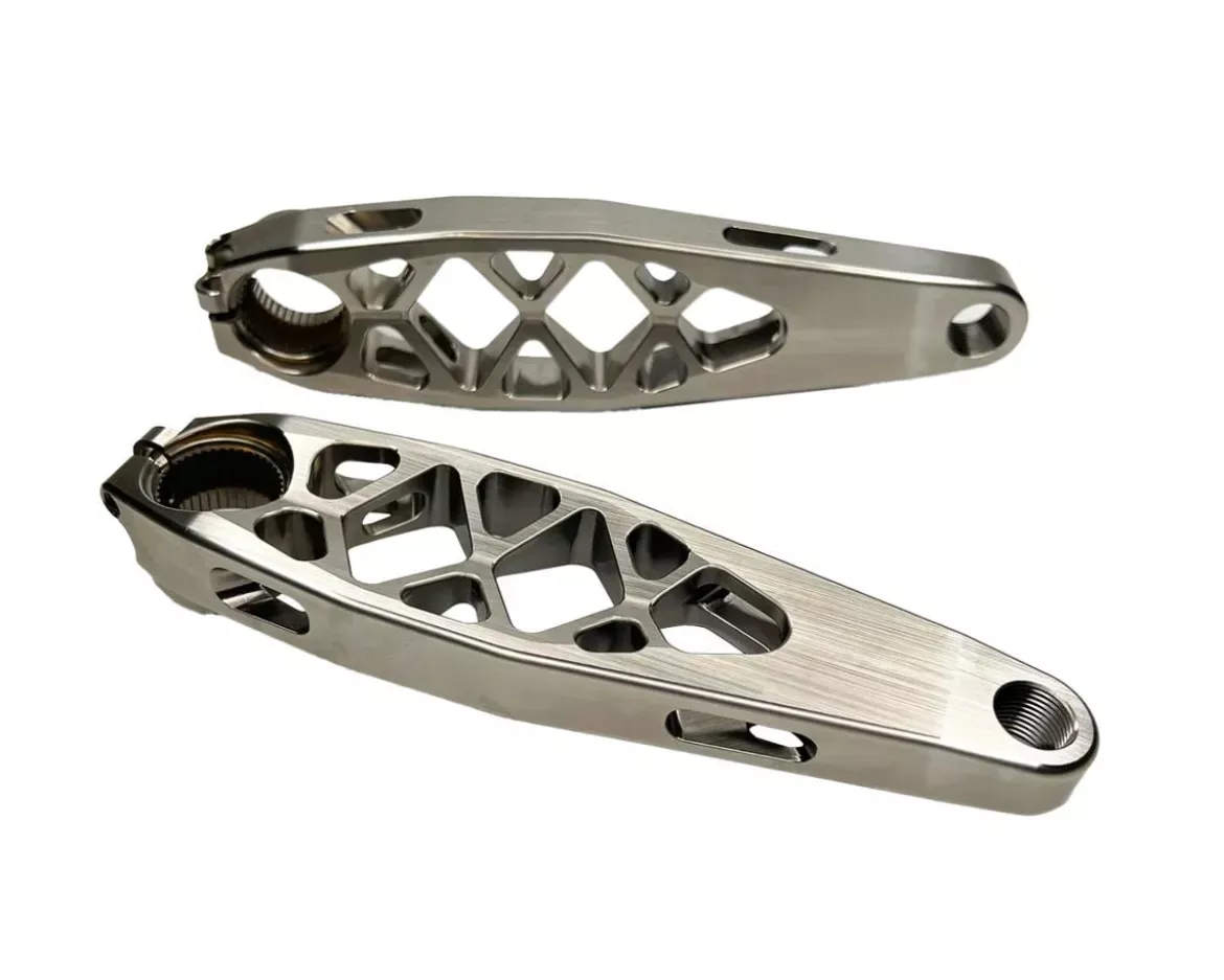5Dev Titanium Shimano eCranks (Raw/Silver) (EP8) (157.5mm)