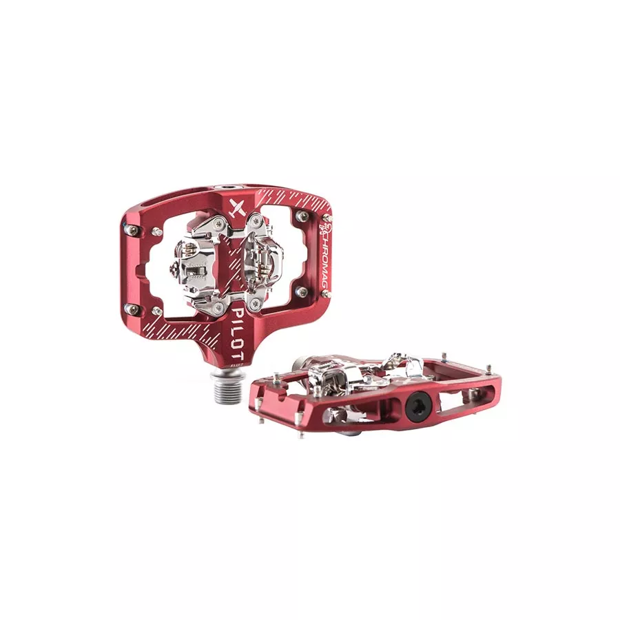 chromag-pilot-pedals-body-alloy-spindle-cr-mo-9-16-red Chromag Pilot Pedals Body: Alloy Spindle: Cr-Mo 9/16'' Red