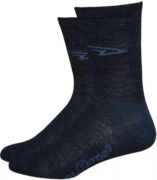 defeet-wooleator-5-d-logo-socks-charcoal DeFeet Wooleator 5" D-Logo Socks - Charcoal