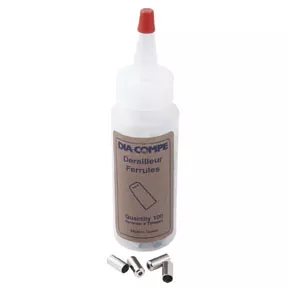 Dia-Compe Ferrules 5mm - Chrome, 100/Count
