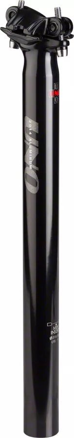 Kalloy Uno 358 2-Bolt Seatpost - 350mm, Black