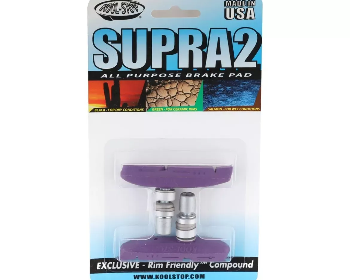 kool-stop-supra-2-brake-pads-purple-1-pair-all-weather-compound-threaded Kool Stop Supra 2 Brake Pads (Purple) (1 Pair) (All-Weather Compound) (Threaded)