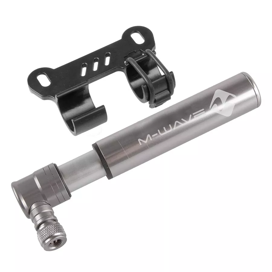 m-wave-miniatair-pump-120mm-90psi-dual-valve-head-silver M-Wave MiniatAir Pump 120mm 90psi Dual Valve Head Silver