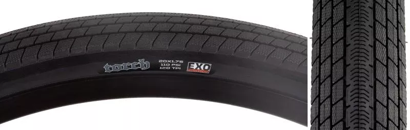 maxxis-torch-tire-20-x-1-75-clincher-folding-black-dual-exo Maxxis Torch Tire - 20 x 1.75 Clincher Folding Black Dual EXO