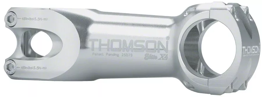 new-thomson-elite-x4-mountain-stem-80mm-31-8-10-silver NEW Thomson Elite X4 Mountain Stem 80mm, 31.8 +/-10, Silver