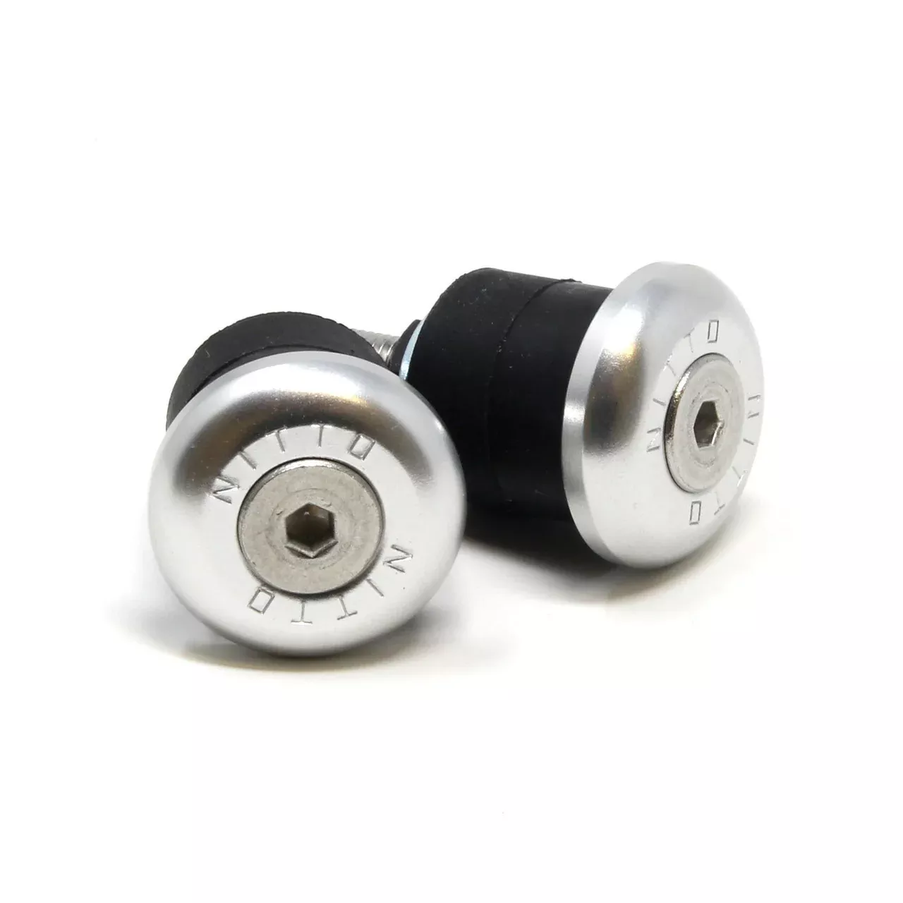 nitto-ec-02-bar-end-plugs-flat-riser-handlebars-silver Nitto EC-02 Bar End Plugs For Flat & Riser Handlebars | Silver