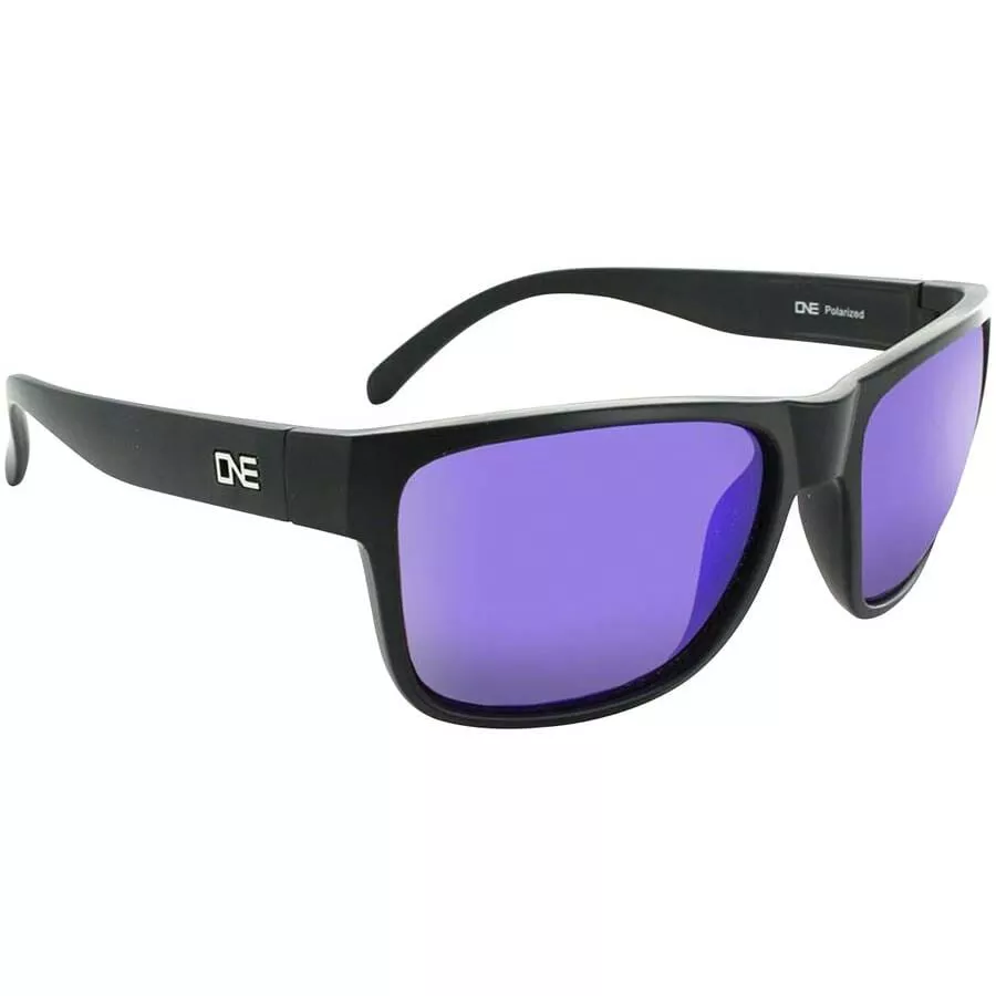 one-kingfish-polarized-sunglasses-matte-black-with-polarized-brown-blue-mirror-l ONE Kingfish Polarized Sunglasses Matte Black with Polarized Brown Blue Mirror Lens