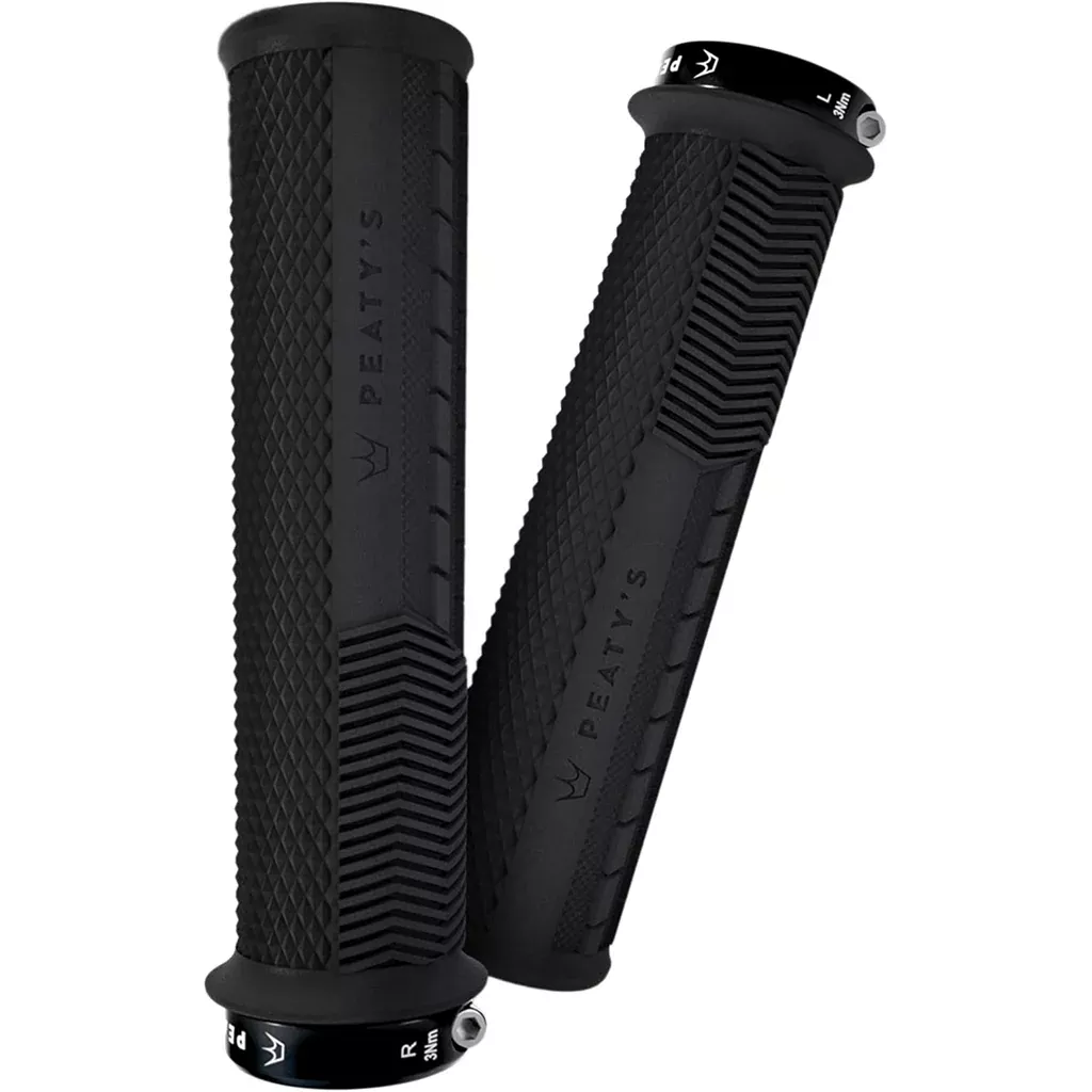 Peaty's Race Control Knurl Thick Lock-On Grips Pair Black