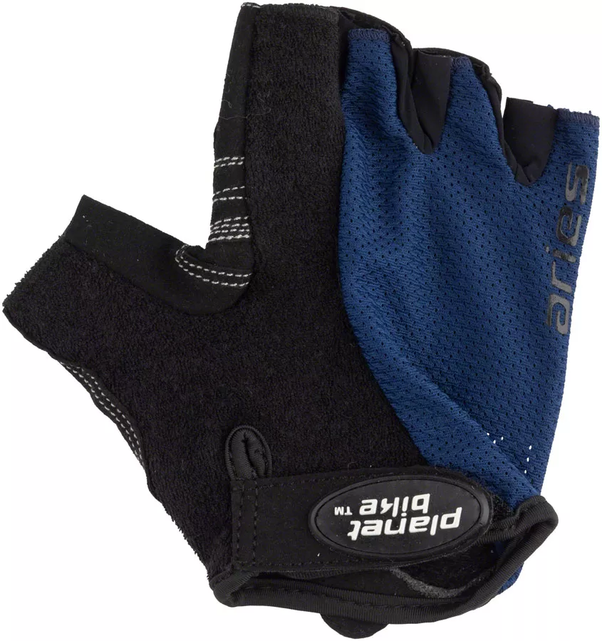 planet-bike-aries-gloves-black-blue-short-finger Planet Bike Aries Gloves - Black/Blue Short Finger