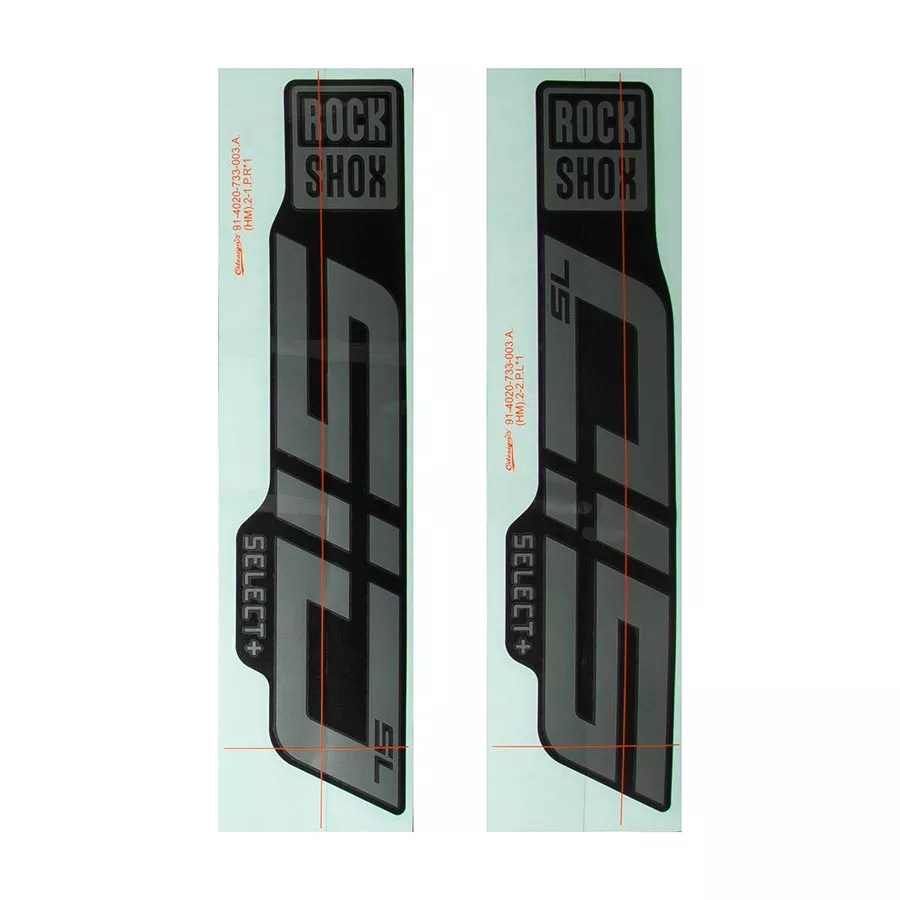 RockShox Decal Kit for SID SL D1 Gloss Grey for Diffusion Black Kit