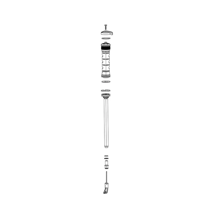 rockshox-fork-damper-assembly-crown-rl-130-150mm-boost-onlysektor-silver-a2-2017 RockShox Fork Damper Assembly - Crown RL 130-150mm Boost OnlySektor Silver A2 2017+/Recon RL A1-A2 2018-2020