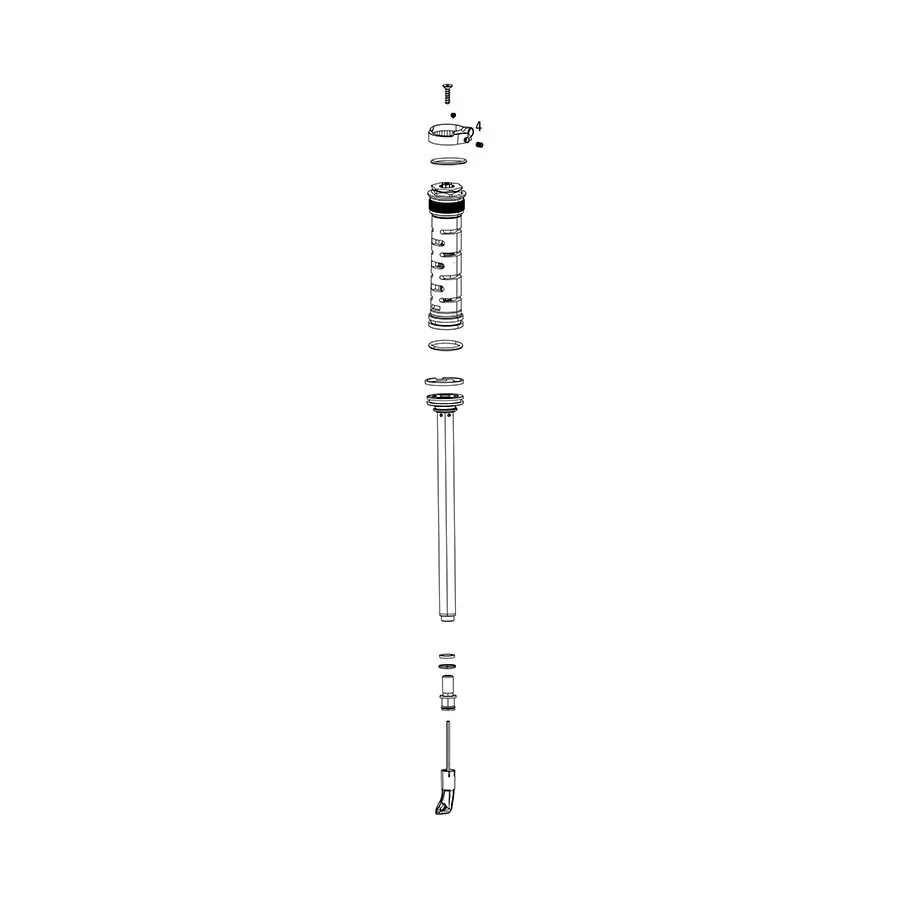 RockShox Fork Damper Assembly - Remote 10mm (2013+ Pushloc Oneloc Twistloc) Moco RL (.8mm) 130-150mm (Right Side Internals)- (Boost Only)Sektor SilverA2 (2017+)/Recon RL A1-A2 (2018+) 11.4018.104.036