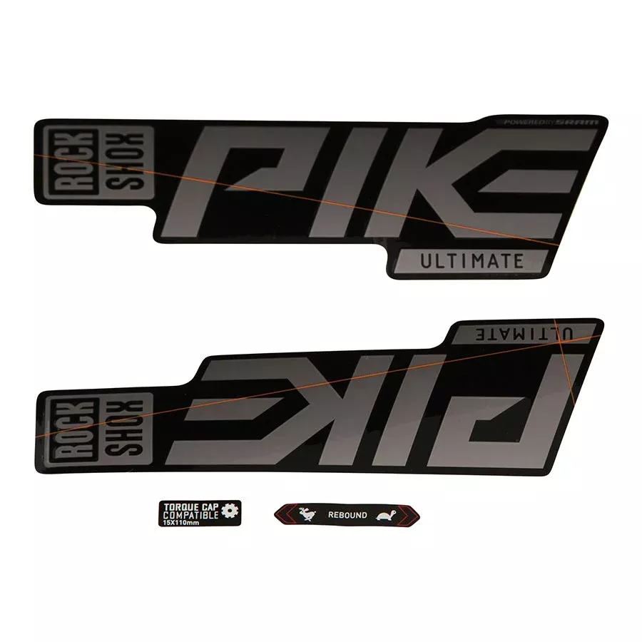 Rockshox Fork Decal Kit - Pike Ultimate 27.5"/29" Gloss Polar Foil/High Gloss BLK