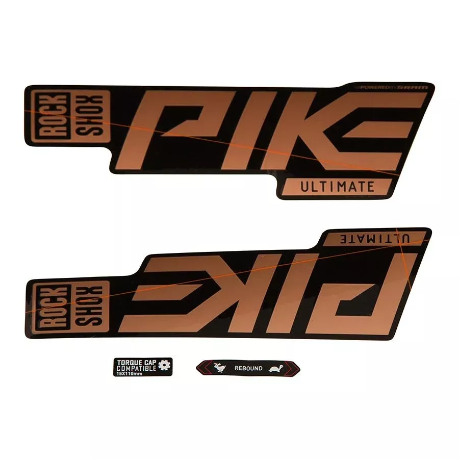 Rockshox Fork Decal Kit - Pike Ultimate 27.5"/29" Matte Copper Foil/High Gloss BLK