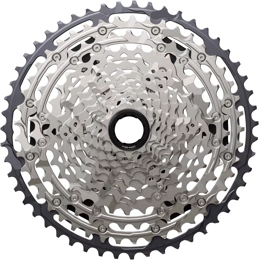 Shimano Deore CS-M7200-12 Cassette - 12-Speed 10-51t Hyperglide+ Micro Spline Silver/BLK