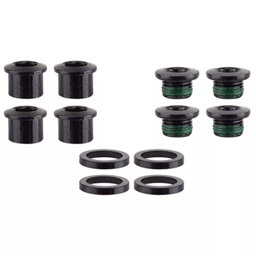 sram-dual-hex-chainring-bolt-set-8pc-steel-black SRAM Dual-Hex Chainring Bolt Set 8pc Steel Black