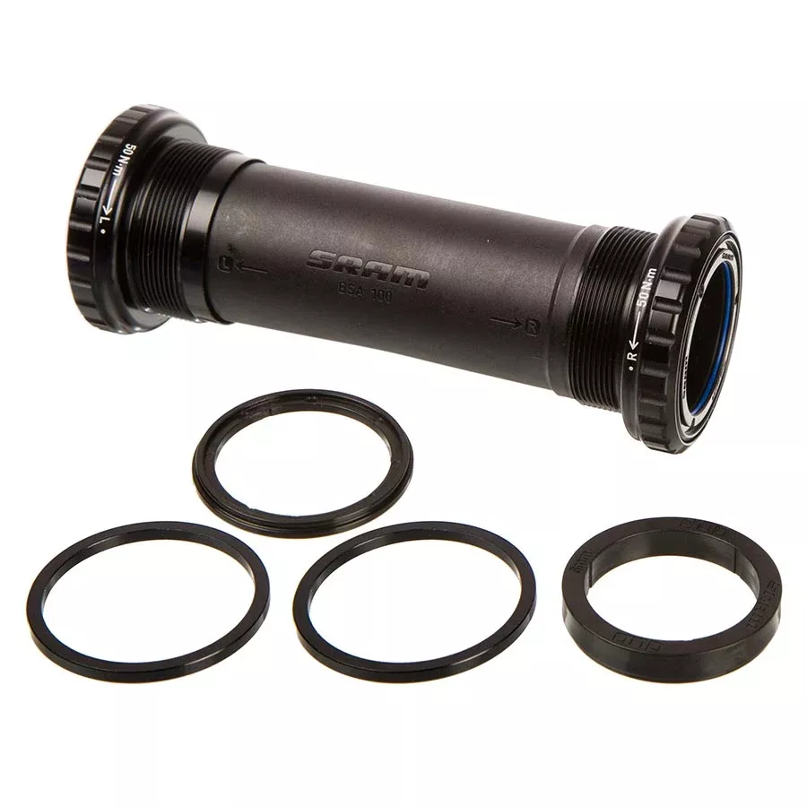 sram-dub-english-bottom-bracket-english-bsa-100mm-mtb-black SRAM DUB English Bottom Bracket - English/BSA 100mm MTB Black