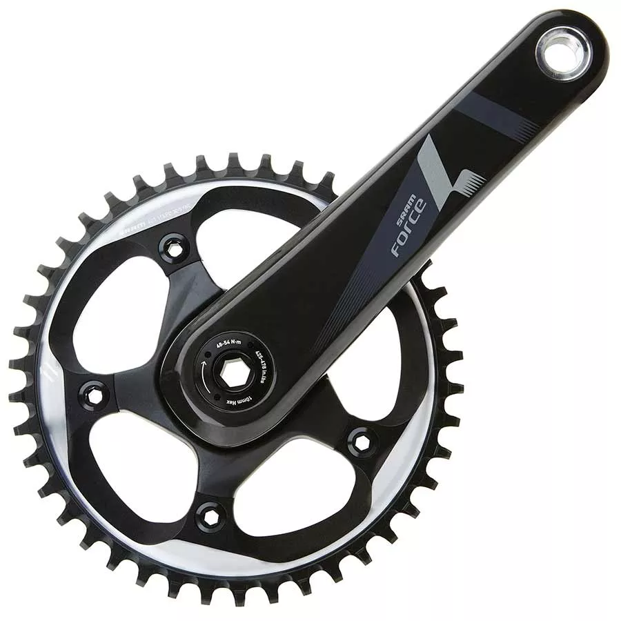SRAM Force 1 Crankset - 170mm 10/11-Speed 42t 110 BCD GXP Spindle Interface BLK