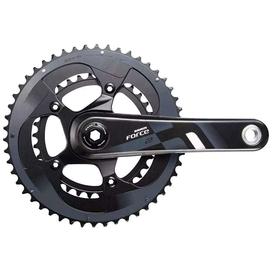 sram-force-22-crankset-165mm-11-speed-50-34t-110-bcd-gxp-spindle-interface-blk SRAM Force 22 Crankset - 165mm 11-Speed 50/34t 110 BCD GXP Spindle Interface BLK