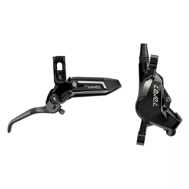 sram-level-ultimate-stealth-disc-brake-lever-rear-post-mount-2-piston-carbon-lev SRAM Level Ultimate Stealth Disc Brake Lever - Rear Post Mount 2-Piston Carbon Lever Titanium Hardware Gloss BLK C1