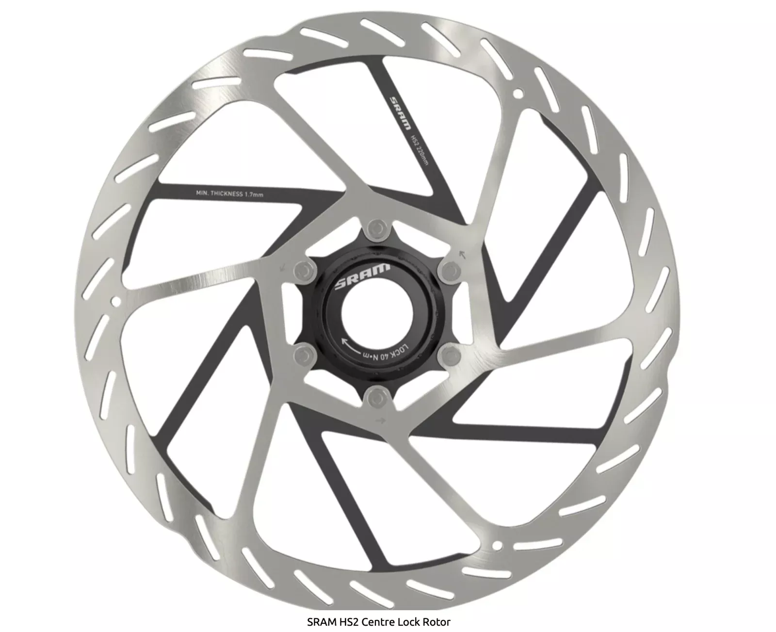 sram-rotor-hs2-center-lock-includes-lockring-160mm-180mm-200mm-220mm-rounded-202 SRAM - Rotor HS2 Center Lock (Includes Lockring) 160mm, 180mm, 200mm, 220mm Rounded 2022.