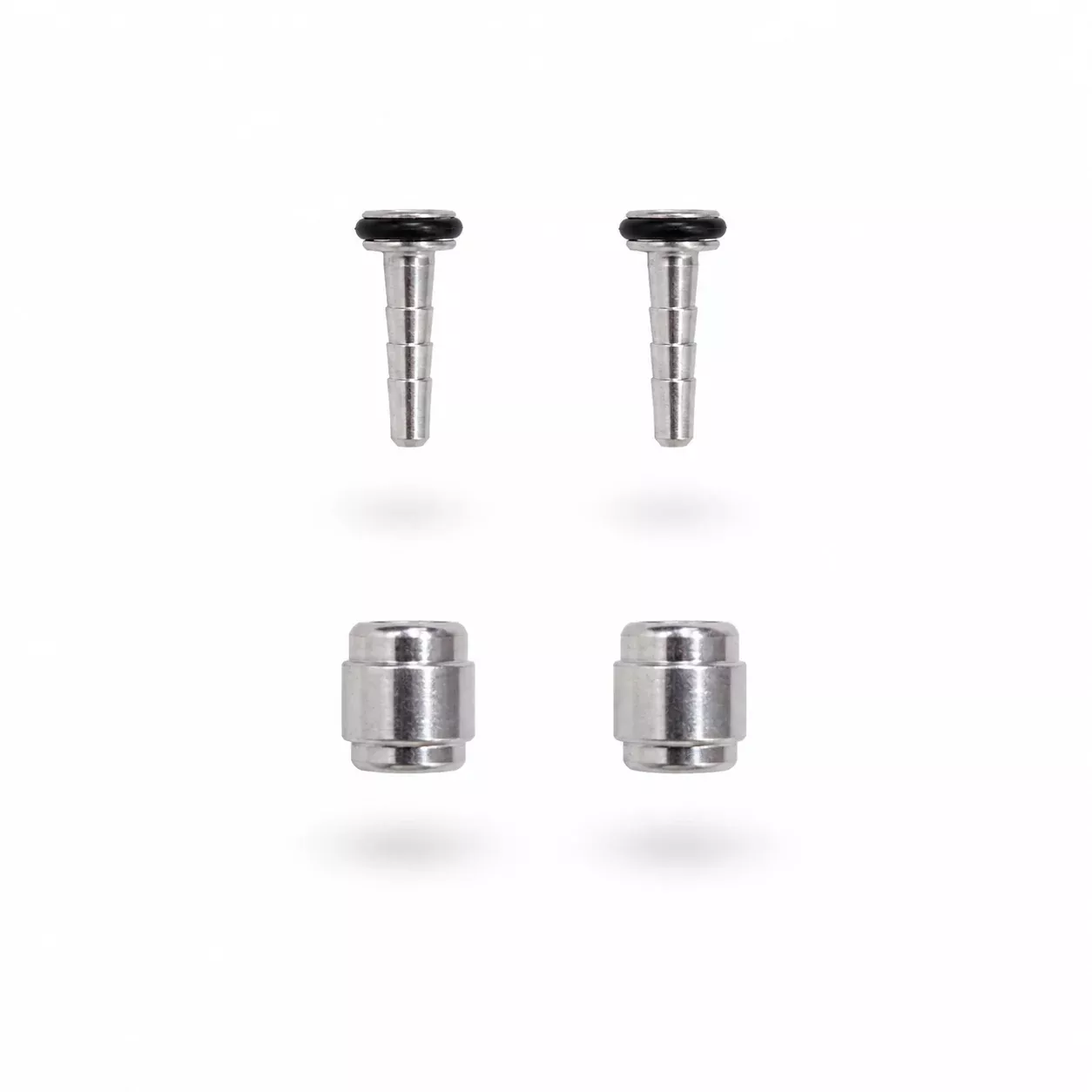 TEKTRO Brake Hose Olive and Insert Pack by TBS - Set of 2. SILVER