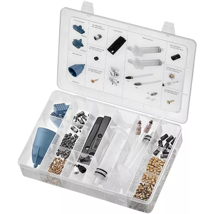 TRP Advanced Hydraulic Disc Brake Bleed and Service Kit – For 5.0mm and 5.5mm Hoses, 2 or 4-Piston TRP Brakes