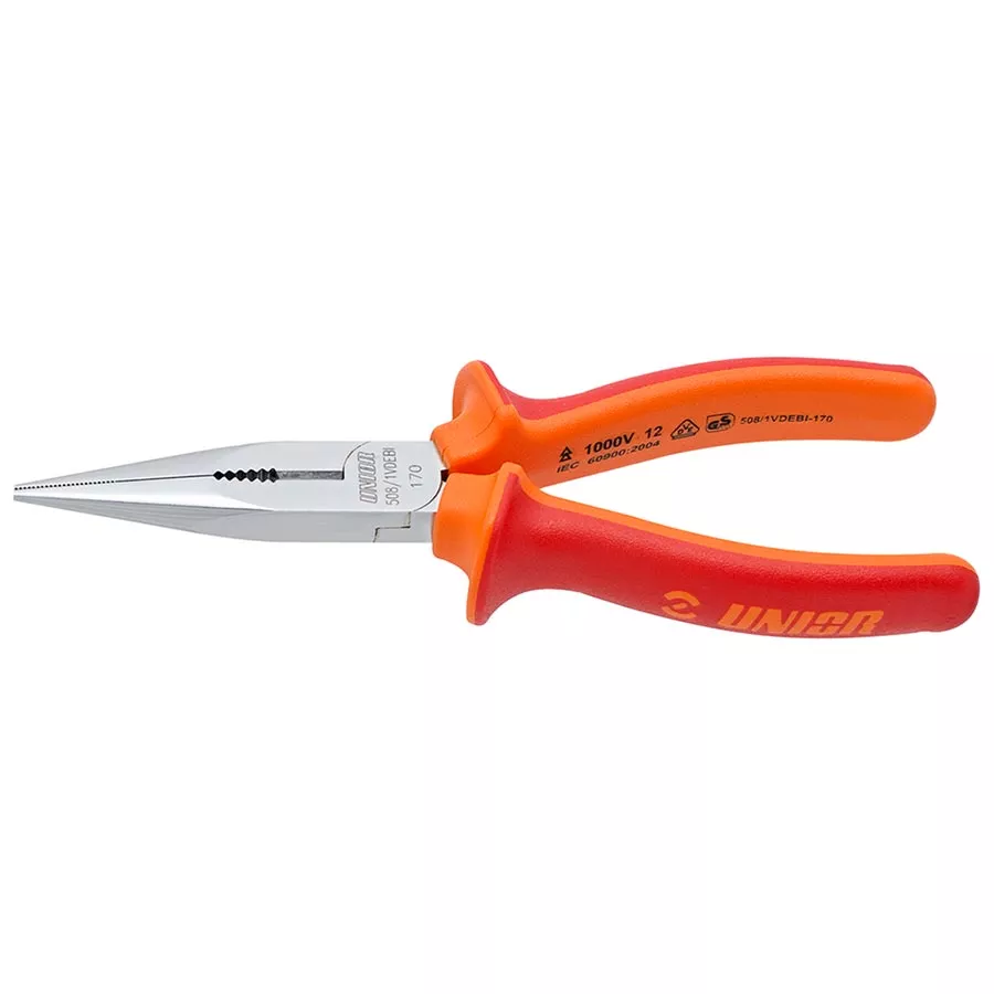 unior-long-nose-pliers-pliers-red-orange Unior Long Nose Pliers Pliers Red/Orange