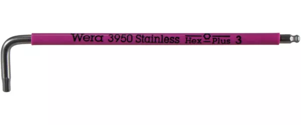 Wera3950 SPKL Multicolor Stainless L-Key, 3mm