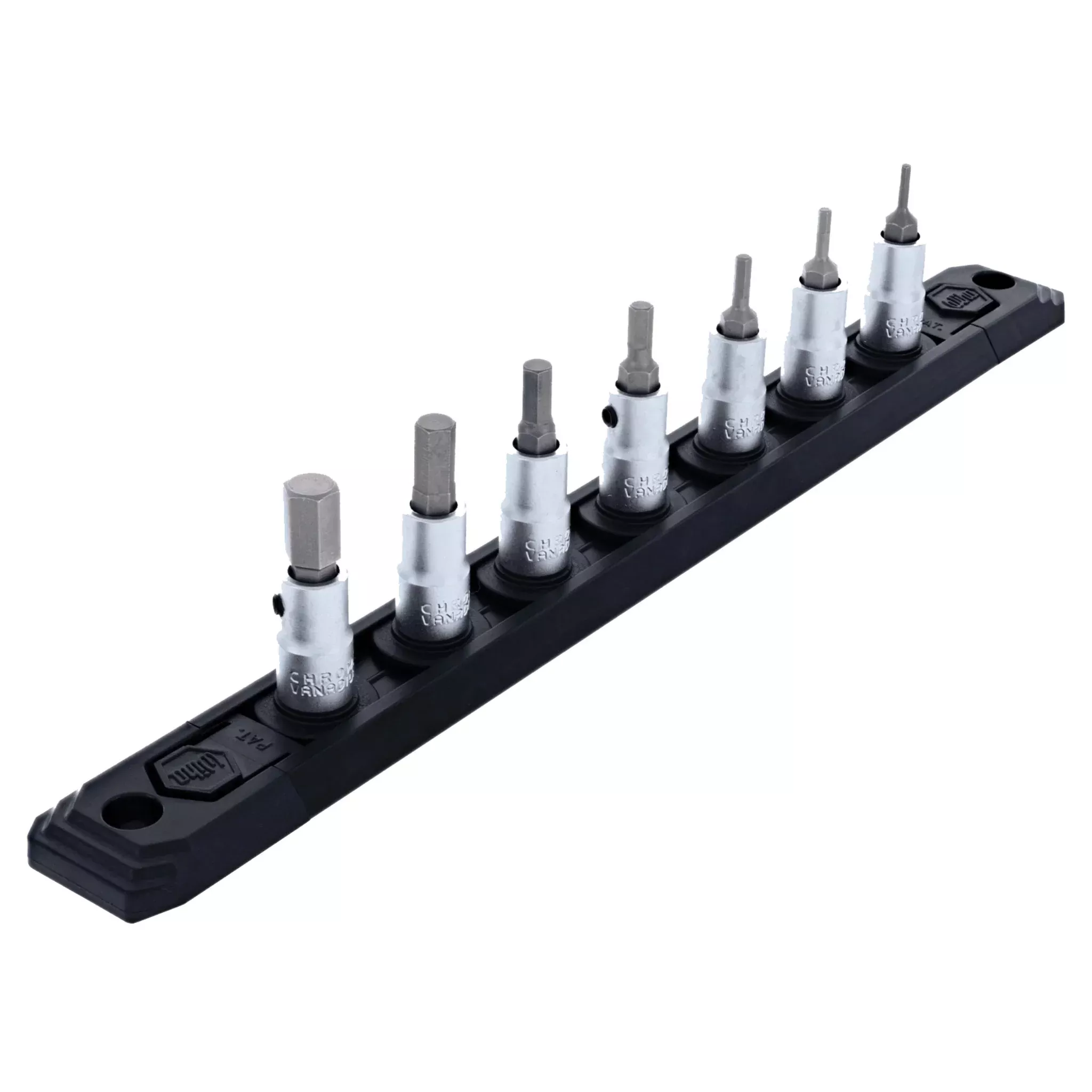 Wiha Tool Hex Socket Set 1/4" Drive Metric 2-8mm set/7