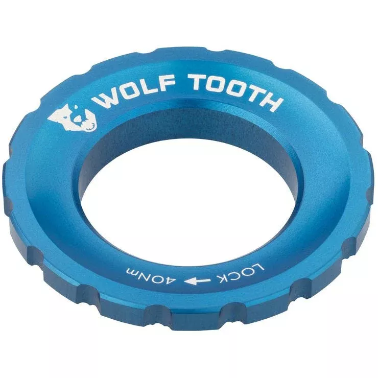 wolf-tooth-centerlock-rotor-lockring-external-splined-blue Wolf Tooth CenterLock Rotor Lockring - External Splined Blue