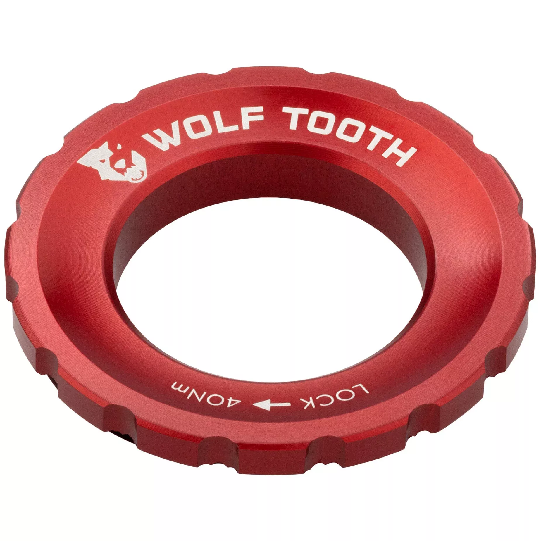wolf-tooth-centerlock-rotor-lockring-external-splined-red Wolf Tooth CenterLock Rotor Lockring - External Splined Red